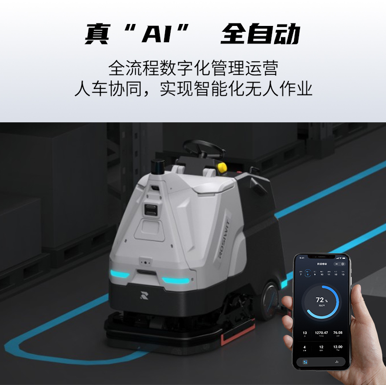 TITAN 810 工业级洗地机械人-电动洗地机出租_手推式洗地机|扫地机_驾驶式洗地机|扫地车-多彩网